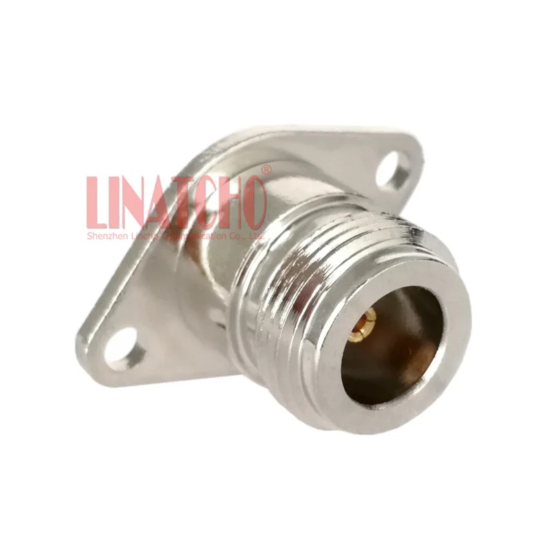 Good Quality Brass Coaxial N Female Rhomboid 2 Holes Panel Mount Connector N Antenna Socket Plug