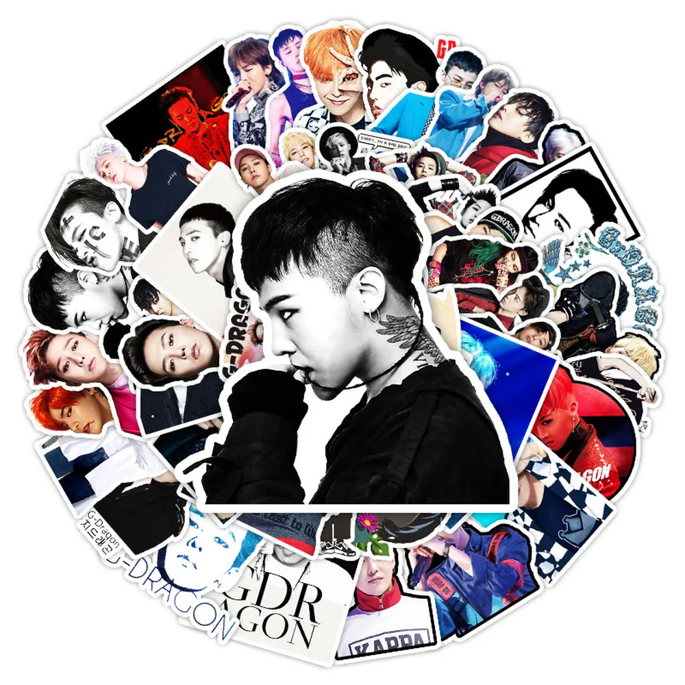 10/50Pcs Cute Self-made GD Superstar idol BIGBANG Scrapbooking Stickers Decorative Sticker DIY Photo Albums 2021