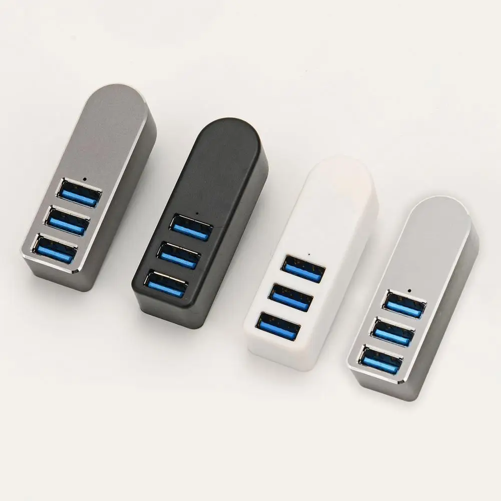 Aluminum Alloy Rotatable Rotating 4 Ports USB3.0 Hub Extension High Speed Splitter For PC Laptop USB devices