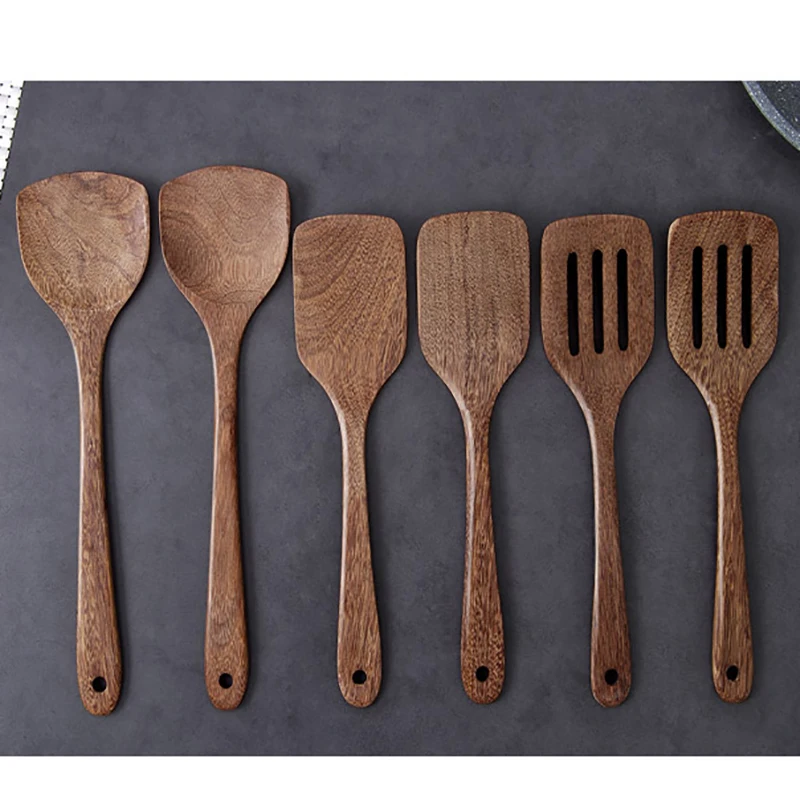 Wooden Spatula Special Non-Stick Pan Wax Free Shovel for Kitchen Accessories High Temperature Resistance Household Cooking Tools