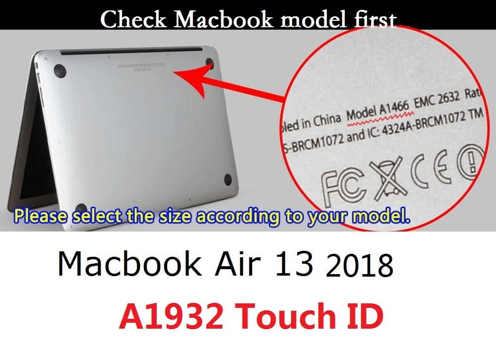 Soft for Macbook Air 13 2018 2019 touch ID A1932 Russian EU US Keyboard Cover Silicon For Macbook Air 13 2018 Keyboard Skin