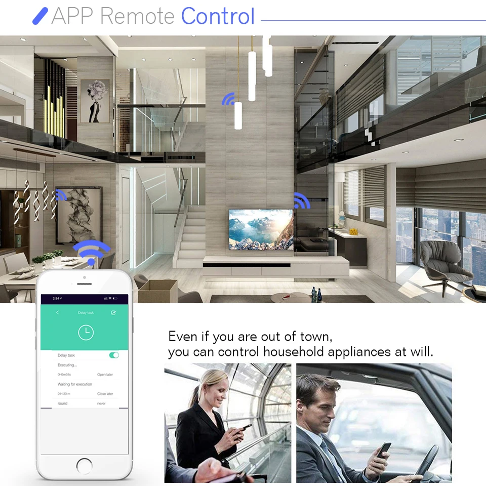 Wifi Smart Power Supply Socket 15A AU Standard Plug Intelligent Timer Socket Electric Tuya Smart Wireless Remote Control Socket