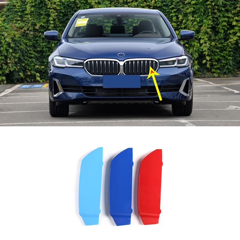 

Car styling For BMW 5 Series G30 2021 Year ABS Car Front Grill Colourful Decoration Trim Sticker Car Accessories 3 Pcs