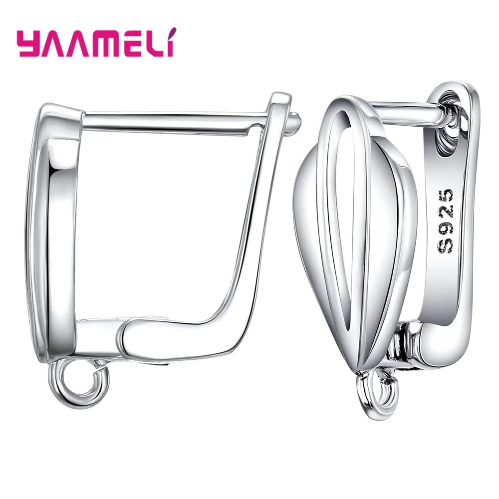 DIY Jewelry 925 Sterling Silver Earrings Clasps Hooks For Women Handmade Making Accessories Fashion Design Wholesale