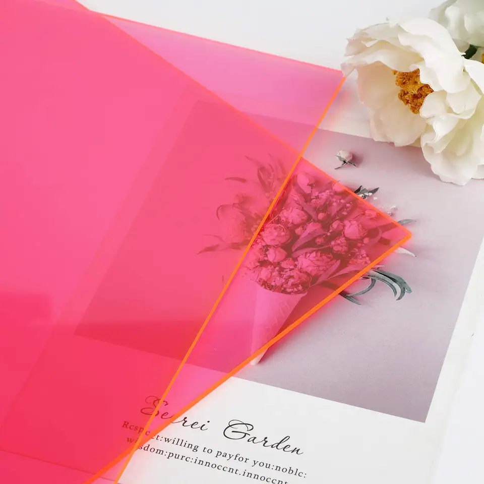 QUARKZMAN 3 Feuilles Acrylique Pailletées Rouge Rose – 20x20 Cm, Épaisseur 3 Mm – PMMA Brillant Double Face Pour DIY, Découpe Laser & Art