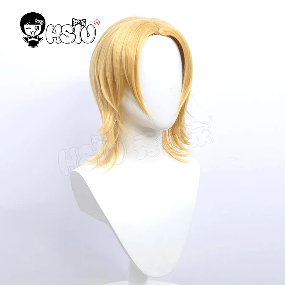 Johnny Joestar parrucca JoJo Bizarre Adventure parrucca Cosplay HSIU marca capelli biondi corti + cappuccio parrucca gratuito