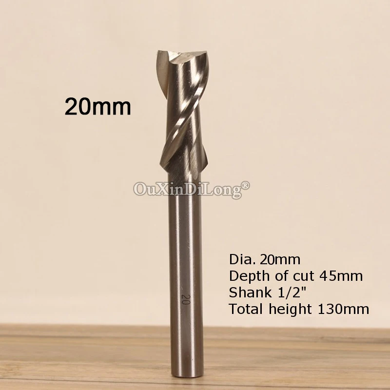 Fresa de Carpintaria Corte para Trabalhar Madeira Diâmetro 20 mm Broca Espiral Cortada Haste Modelo 20*45130 Gf240 Peça