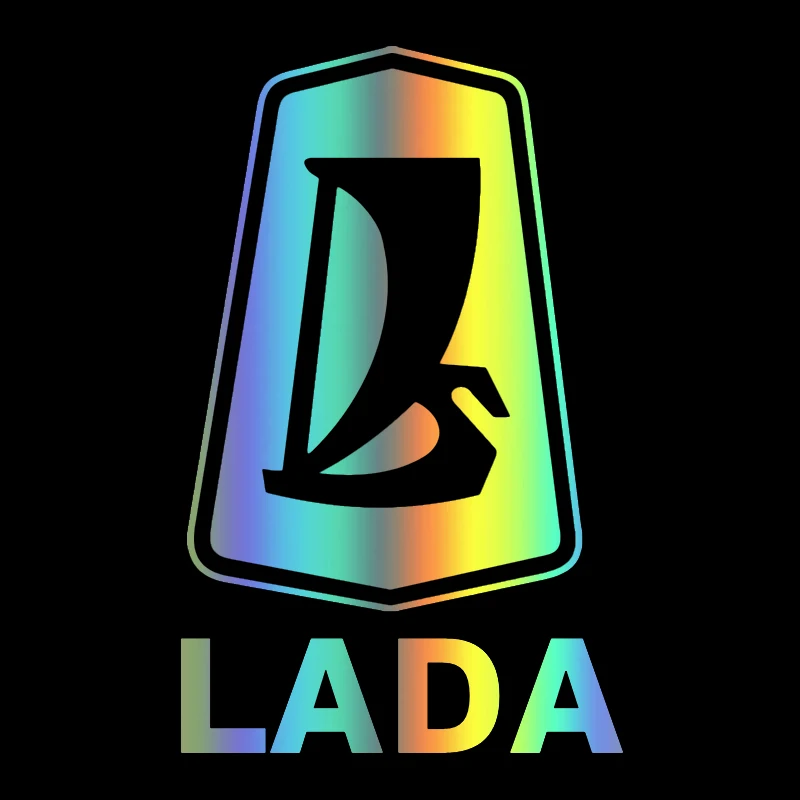 CK2020# Various Sizes LADA LOGO Funny Car Sticker Vinyl Decal Car Auto Stickers for Car Bumper Window Car Decorations