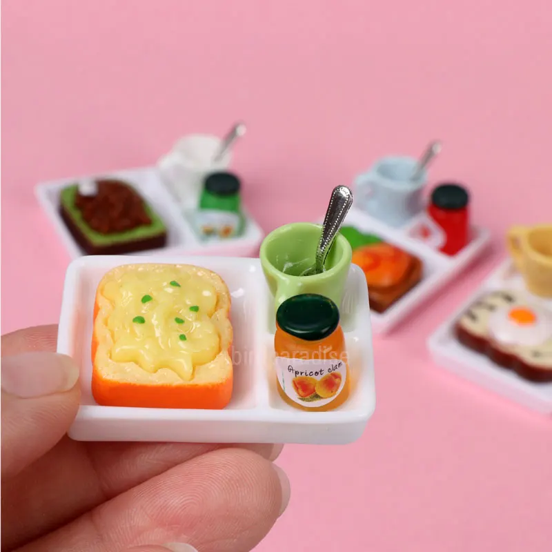 5 Cái/bộ Nhà Búp Bê Mini Bánh Mì Nướng Bánh Mứt Đĩa Dùng Tiệc Cốc Thìa Đồ Chơi Cho Blyth Barbies Nhà Búp Bê Đồ Chơi Nhà Bếp Accessoreis