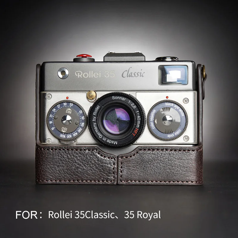 

Design for Rollei 35 Classic 35Royal camera Handmade Genuine Leather Camera case Half Cover