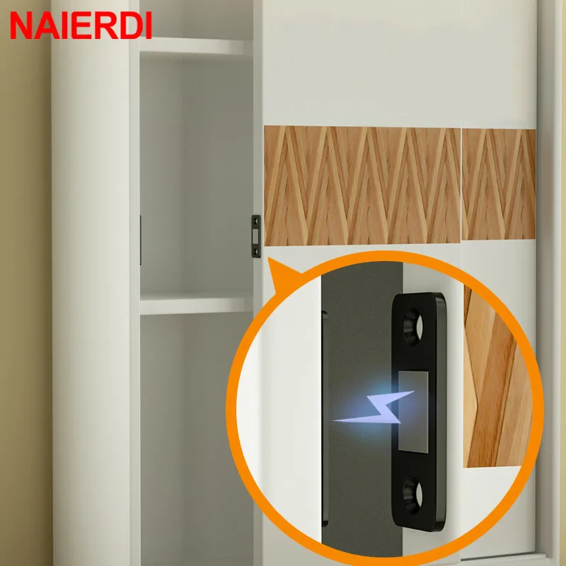 

NAIERDI 10 Sets Magnet Door Stops Hidden Door Closer Magnetic Cabinet Catches With Screw For Closet Cupboard Furniture Hardware