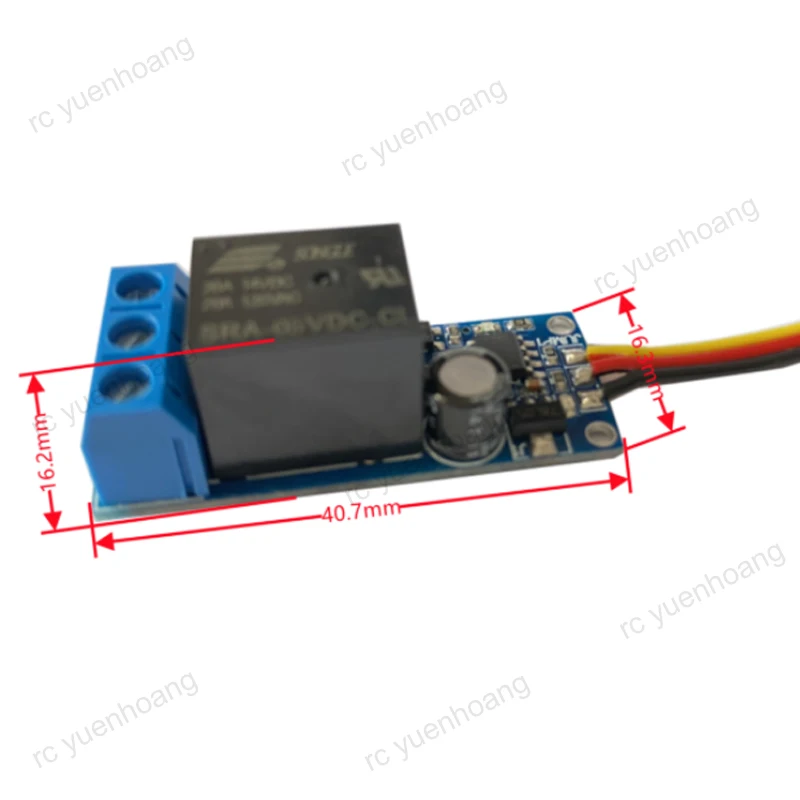 RC Drone 20A Relay Module Remote Control PWM On-off Navigation Light Electric Switch for Aircraft Model 4.5-5V/5.5-10V Receiver