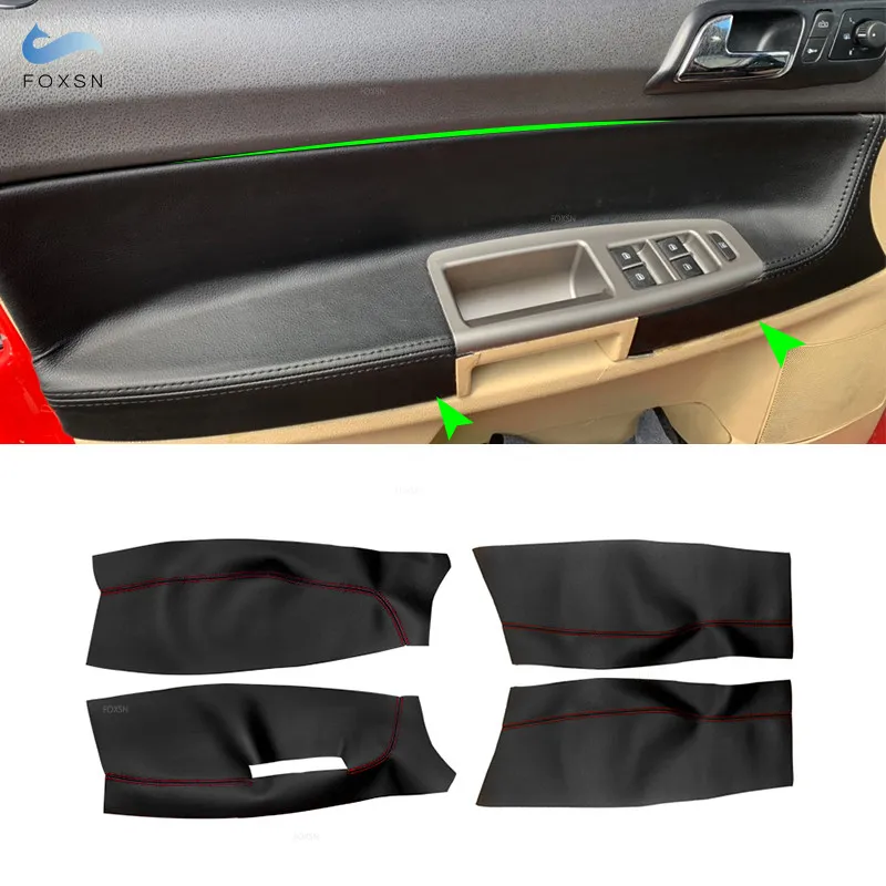 LHD For VW POLO 2004 2005 2006 2007 2008 2009 2010 2011 Hatchback / Sedan Car Interior Door Panel Armrest Cover Leather Trim