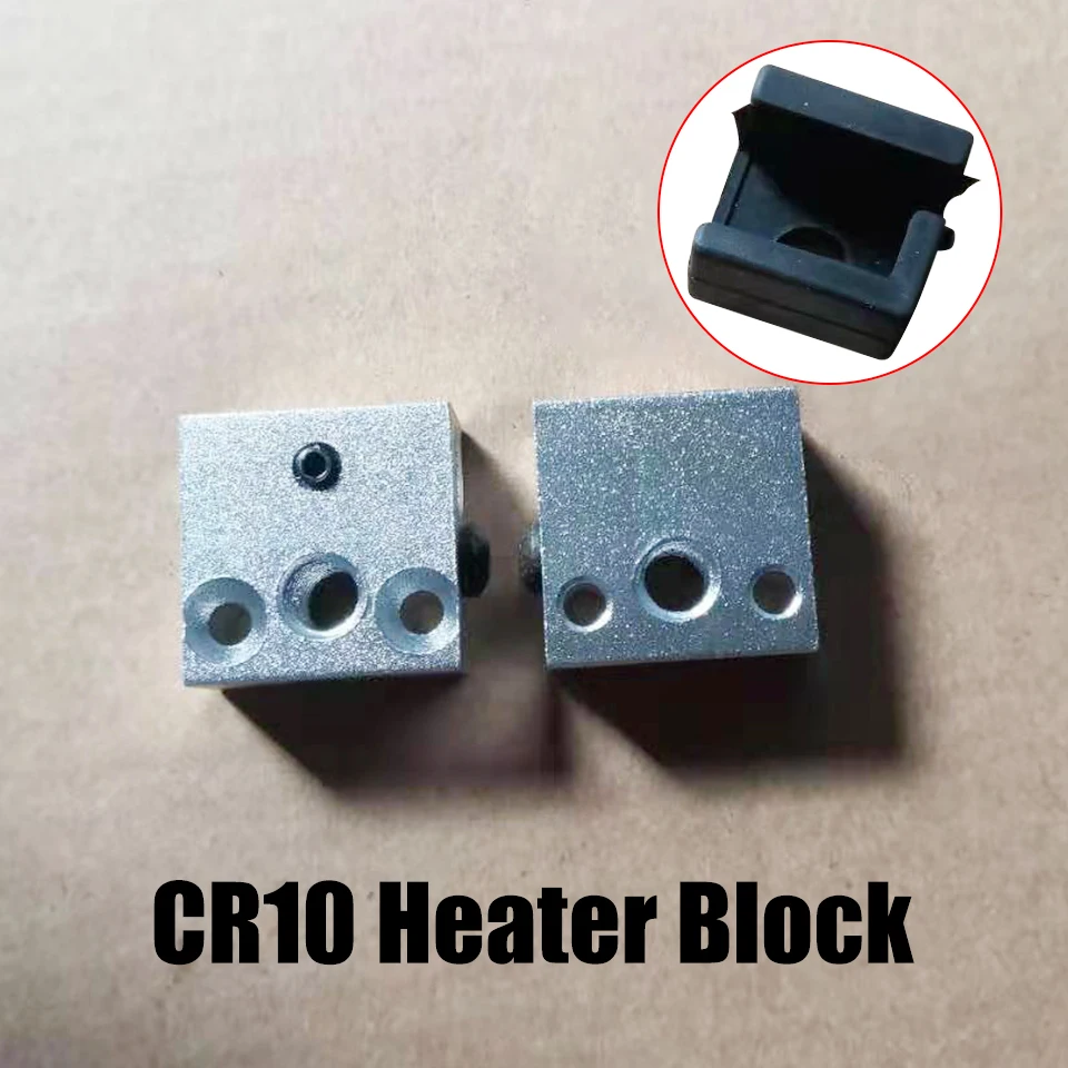 

High Quality CR10 Heater Block MK8 Silicone Sock CR10 Hotend Extruder For Creality Ender 3 MK7/MK8/MK9 Block 3D Printer Parts