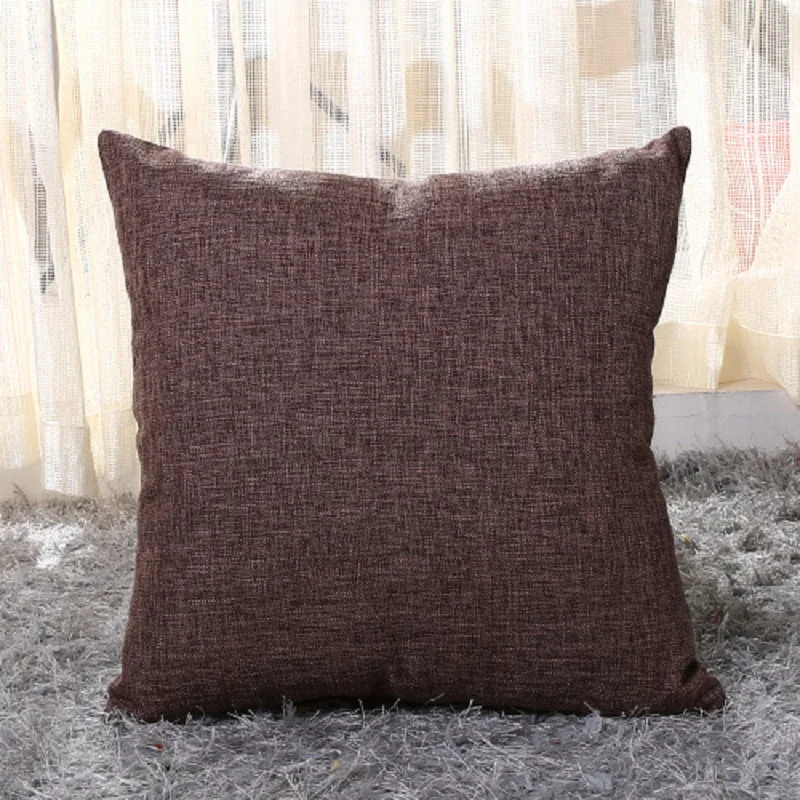 Juste de coussin de taille de canapé en lin solide, taie d\'oreiller de bureau, décoration d\'intérieur, 40x40/45x45/50x30/50x50/55x60cm