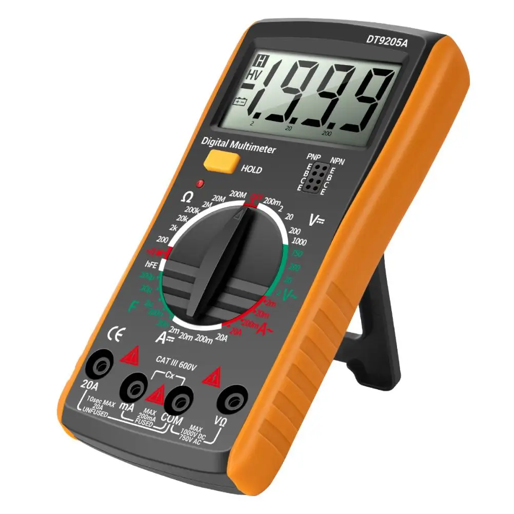 DT-9205A Multimeter Tester Digital Multimeter Hand Held LCD Multimeter