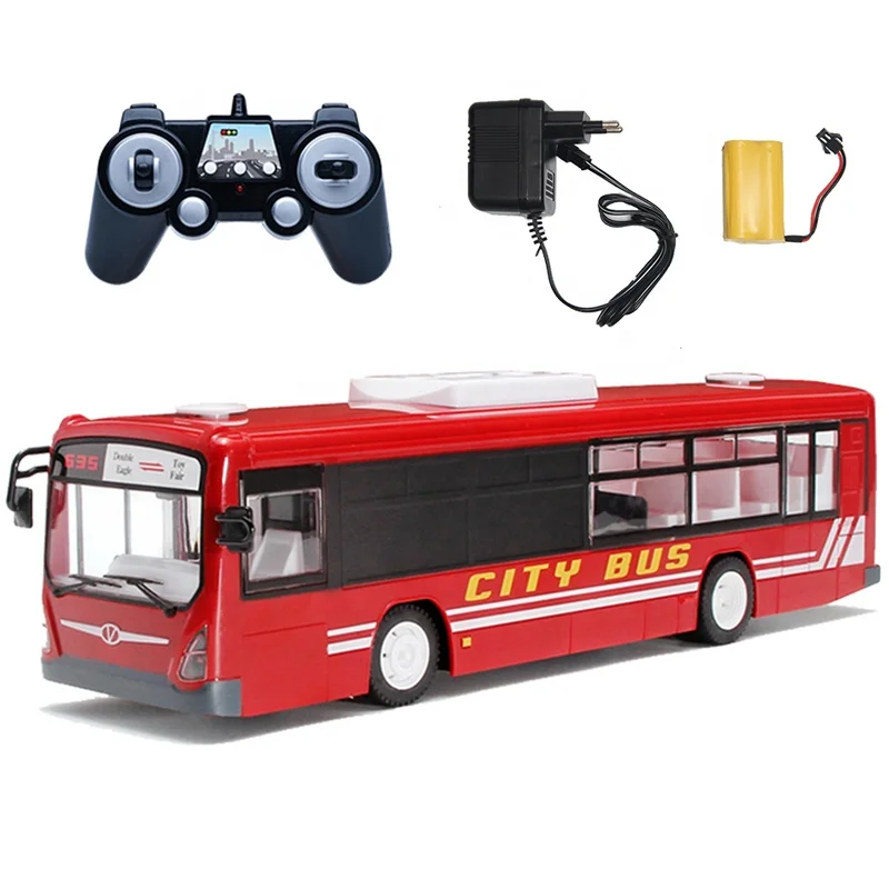 New RC Car Bus Remote Control Vehicle Electric Door Opening With Horn For Kids Gifts Boy Child Toy L33cm Model Coche