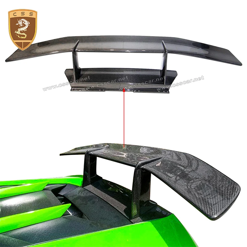 

Dry Carbon Fiber Rear Truck High Wing For Lamborghini Huracan LP580 LP610 LP640 EVO P Style Rear Box Tail Spoiler Lip Bodykits