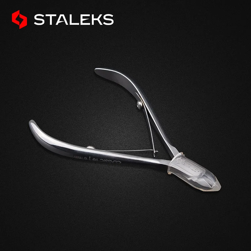 STALEKS NC-10-6 Stainless Steel Nail Art Cuticle Scissors Remover Dead Skin Scissor High Quality Manicure Nippers Nail Tools