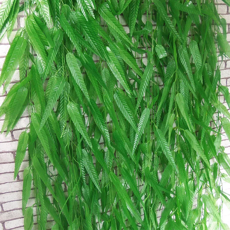 500pcs Artificial Willow Twig Leaves Vine Wicker Vine Plants For Home Garden Supermarket Decorations