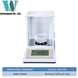 0.0001g 100g 120g 200g 220g 300g 0.1mg Precision Analysis Scale Milligram Weighing Magnetic Laboratory Analytical Balance