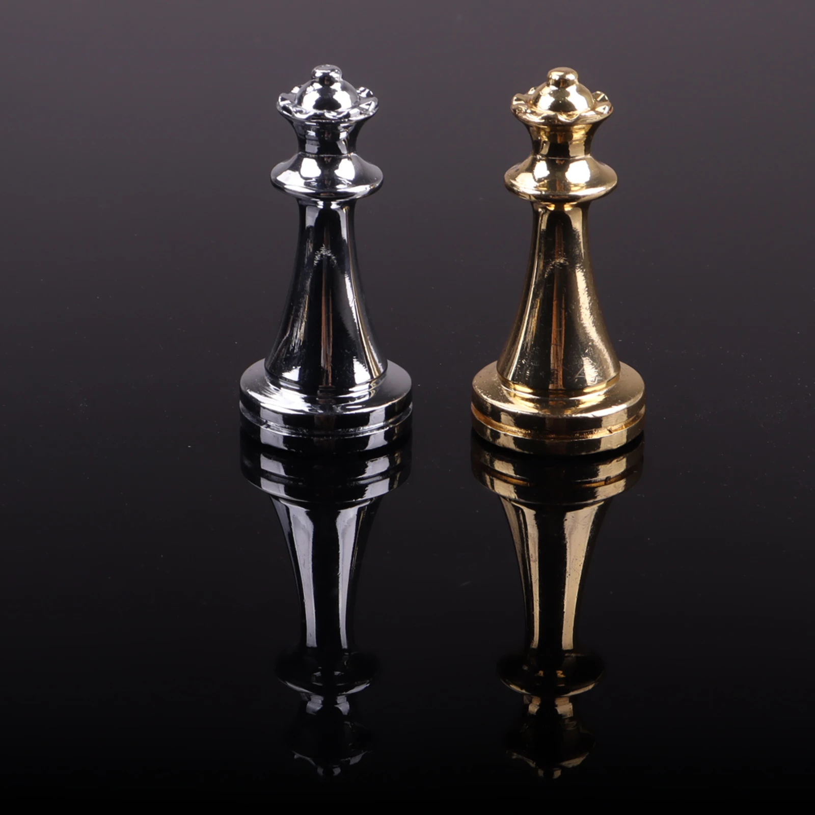 Metal Chess Set   2 Extra Queen Adults and Kids Game with Metal Pieces Game Professional Set Travel NO Board  Pieces Only