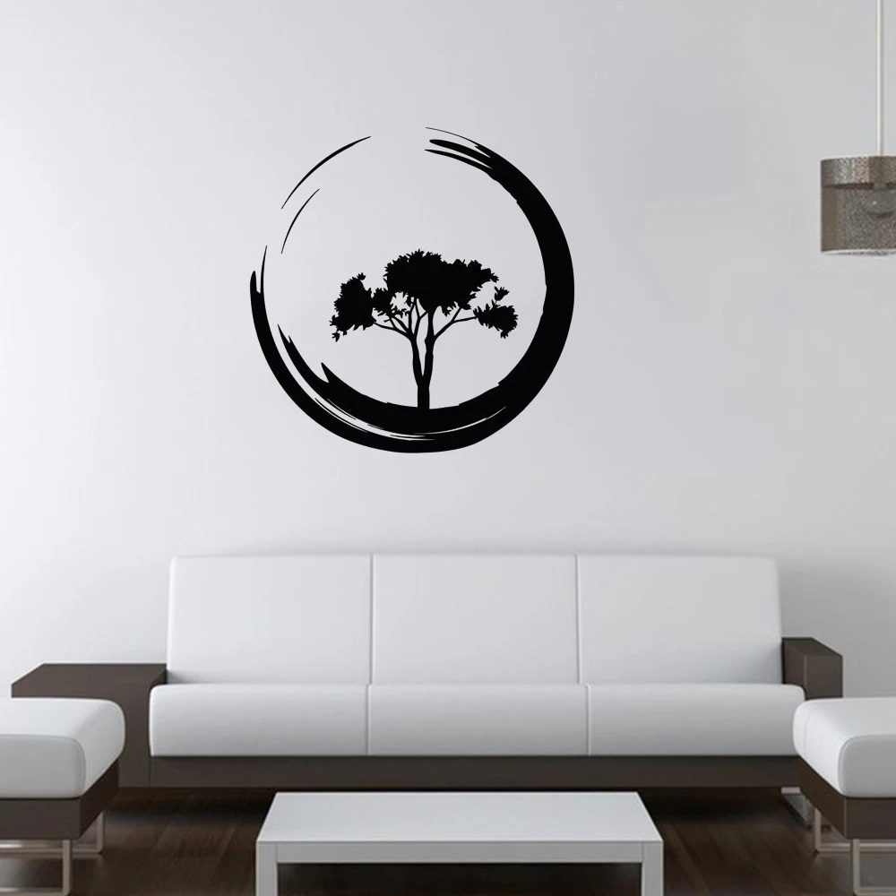 생명의 나무 데칼 스티커, 요가 기호, 만다라 비닐 스티커, 신성한 나무 데칼, 창 스티커, 요가 선물 