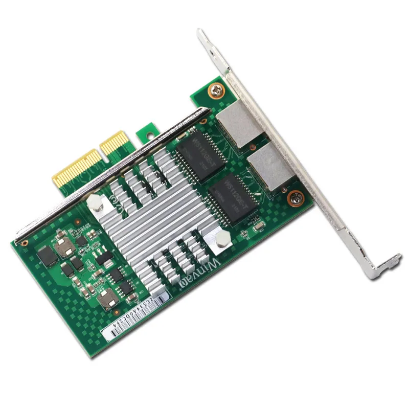 Imagem -02 - Winyao Wyi350-t2v2 Pci-e x4 Porta Dupla Gigabit Servidor Ethernet Placa Adaptador de Rede Esxi I350t2 E1g42et 9404pt Ros