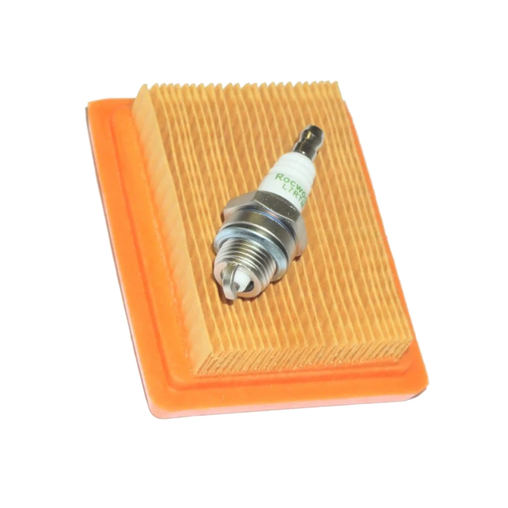 Air Filter and Spark Plug for Stihl FS120 FS200 FS250 BT120 FR350 HT250 MM55 and Many More Models