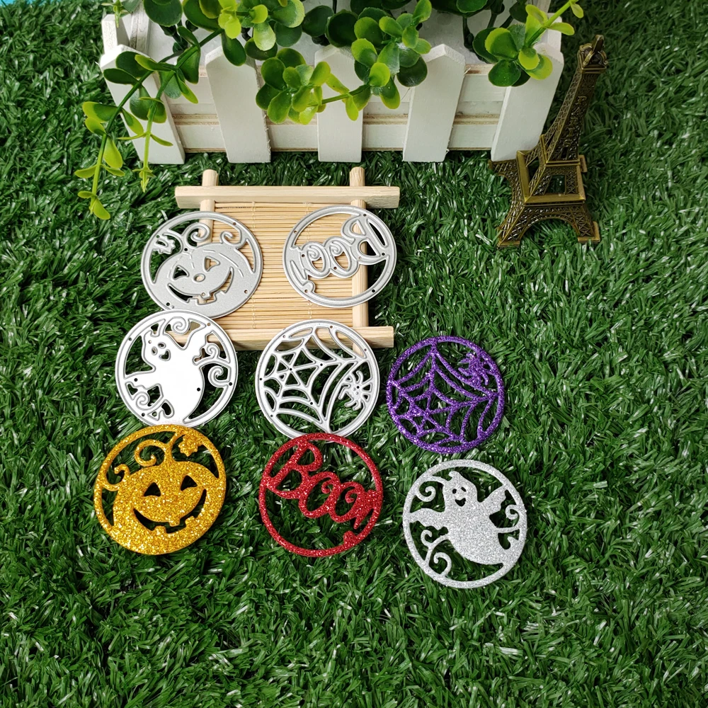 Halloween 4 kinds of circular drawing metal cutting mould new paper  handicraft photo album embossing die DIY knife die cutti