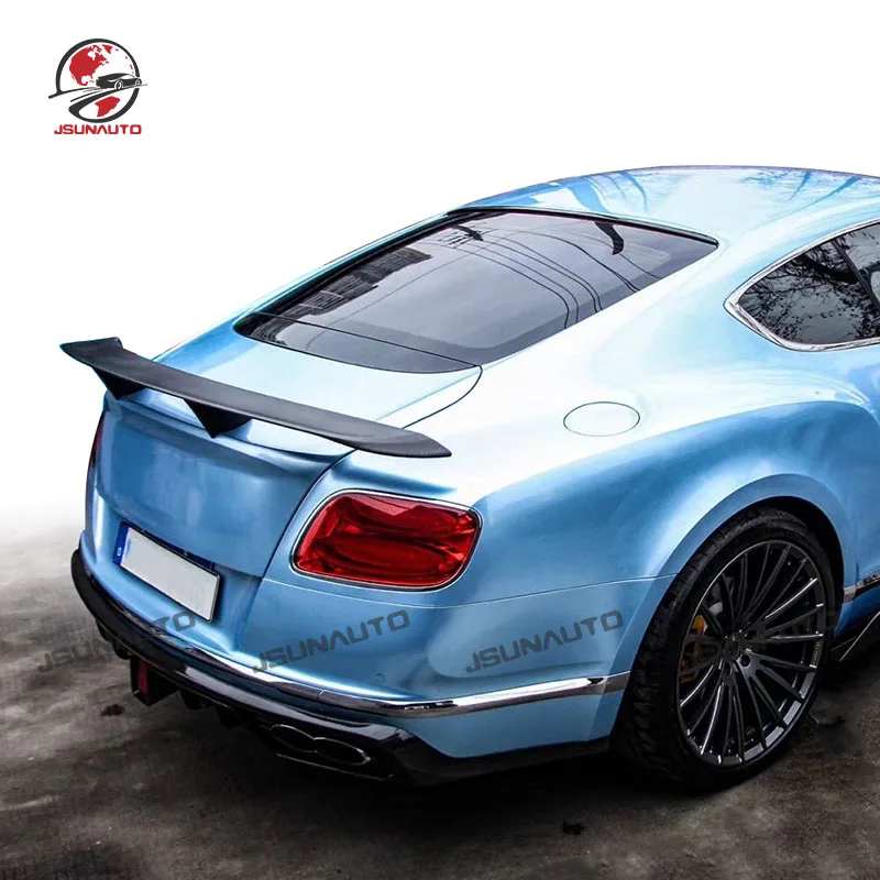 Carbon Fiber Diffuser For 2015-1017 Bentley Continental GT ST Side Skirts Rear Lip Trunk Wing Spoiler Body Kit