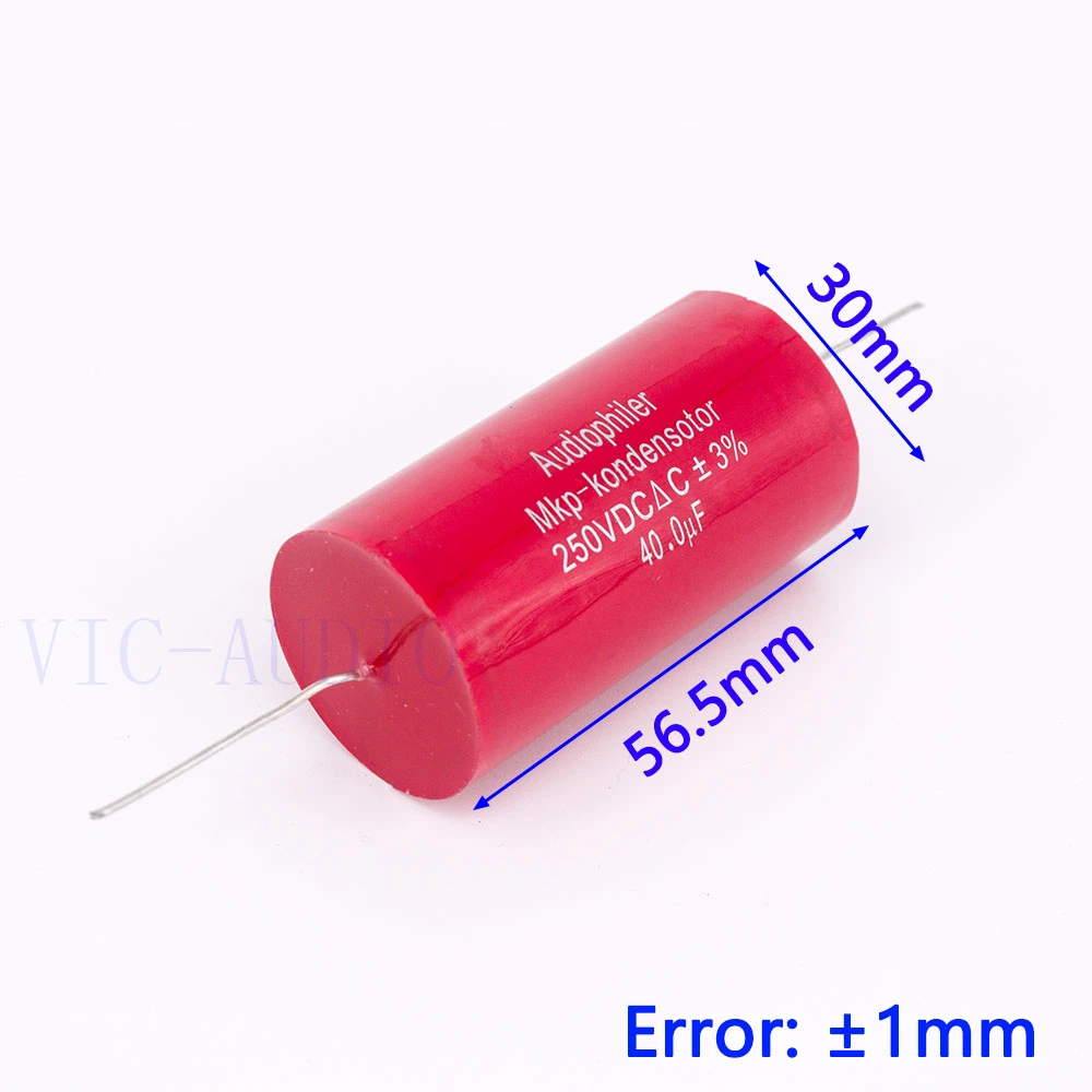 Audiophiler Mkp Capacitor 40uf 250V DC 3% HIFI Fever Electrodeless Capacitor Audio Capacitor Coupling Frequency Dividing 40uf