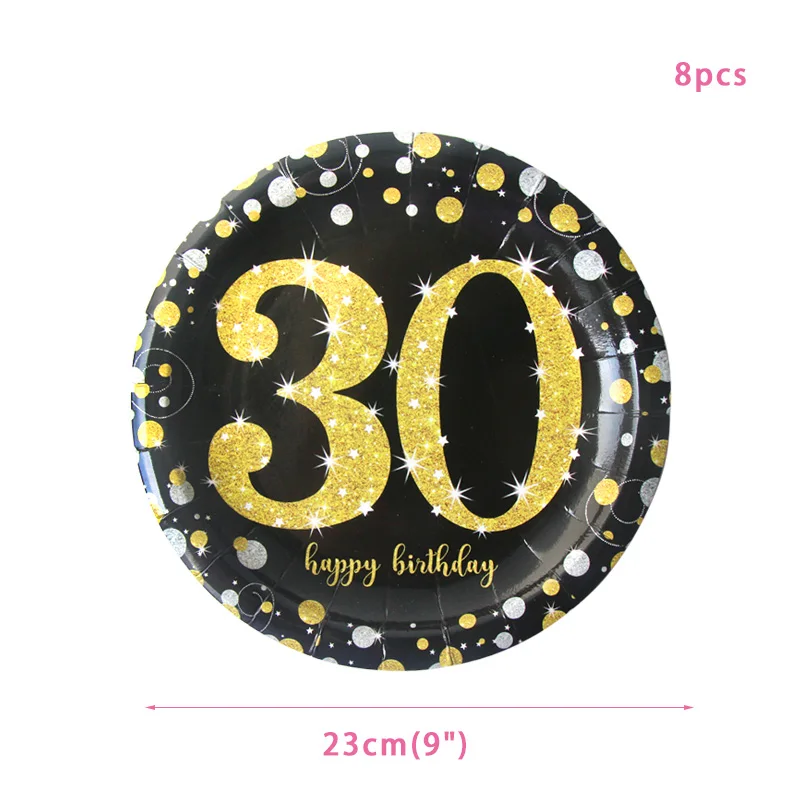 30 40 50 60 Birthday Party Adult Anniversary Decor Paper Cup Tablecloth 30th 40th 50th 60th Happy Birthday Party Decorations