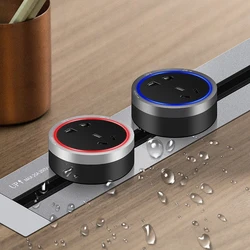 KXN Electrical  Tabletop Concealed Hidden Power Track Socket UK US EU Standard Adapters with USB for Home Kicthen Office