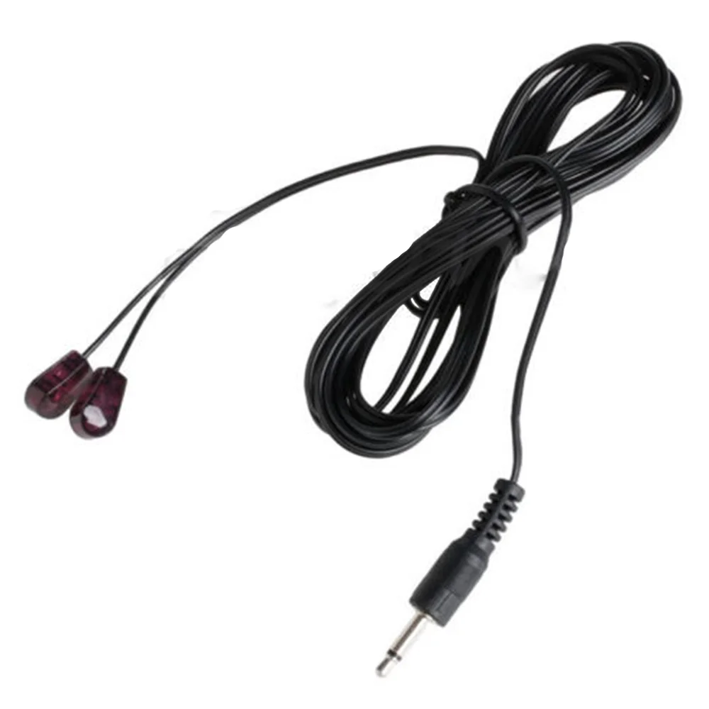 Universal 3m 3.5mm Dual Ir Infrared Emitter Extension Cable + Plug Remote Control Extender For Tv Set, Stb, Dvd, Video Recorde