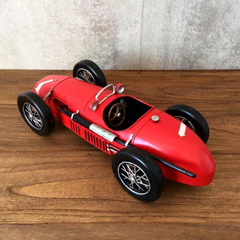 Racing Vintage Car-Model-Toys Collectible Die Cast Vehicles Collectible Crafts Handmade Collection Access Ironwork Handicraft