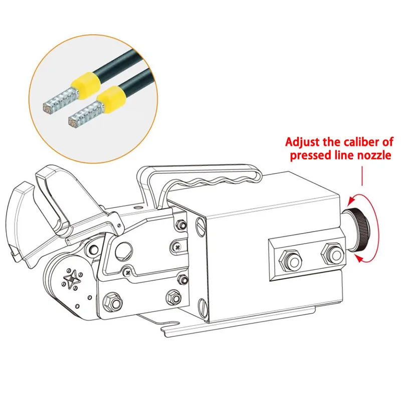Imagem -04 - Pneumático Terminal Piler Friso Máquina Tubular Pré-isolados Quadrilátero Hexágono 0.086 Mm2 Terminais Crimper Ferramenta Am6