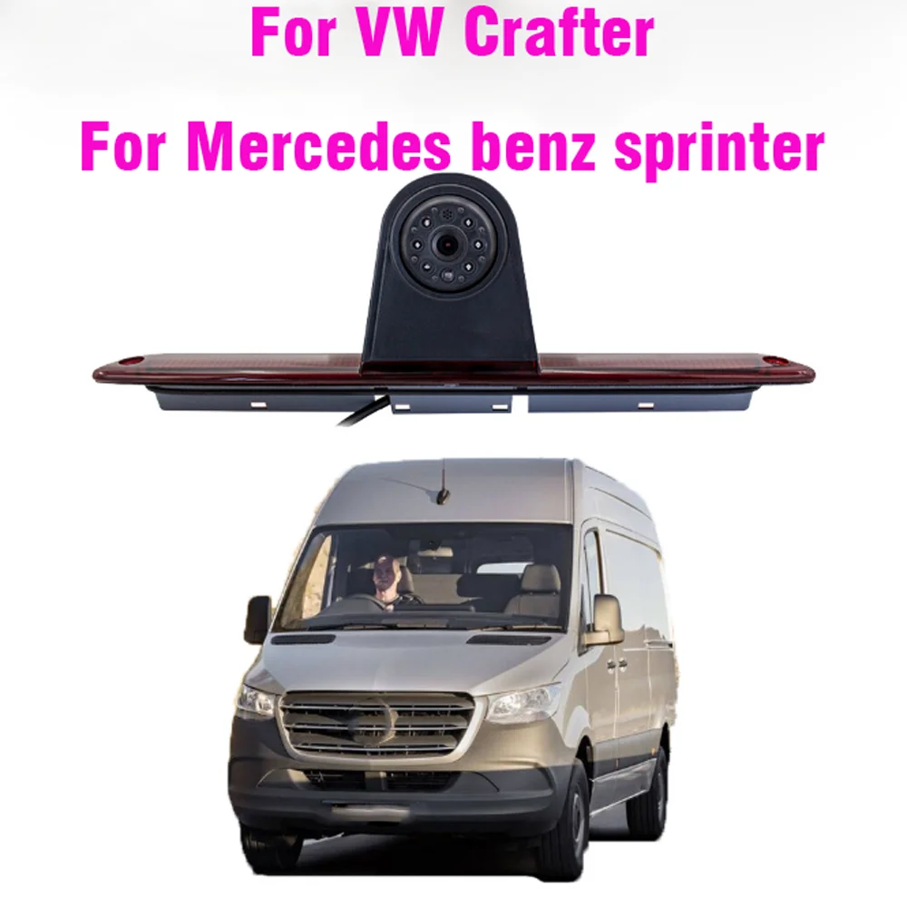 

Car CCD Reversing Rear View Camera IR LED Brake Light Parking Night Vision Backup For Mercedes Benz Sprinter VW Crafter