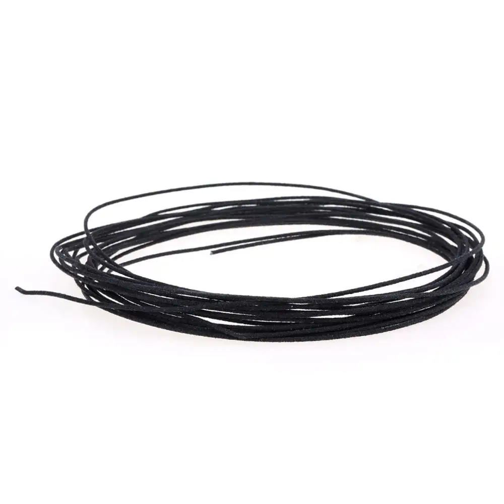 Musiclily Pro 22 AWG Gauge Vintage Style Pre-tinned Push-back Cloth Covered Stranded Wire, Black 25 Feet (8 Meters)