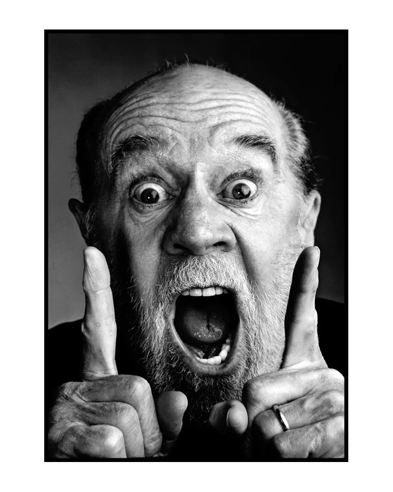 George Carlin Art Poster Print Canvas Wall Art Picture Painting 12 24 36 47 Inches