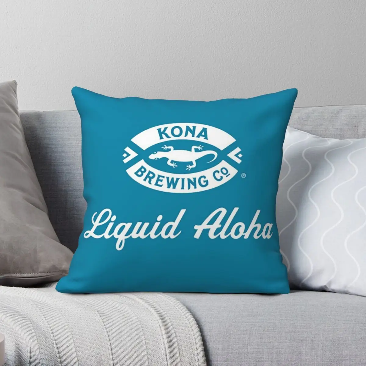 Kona Liquid Aloha Square Pillowcase Polyester Linen Velvet Pattern Zip Decor Pillow Case Sofa Cushion Case 18