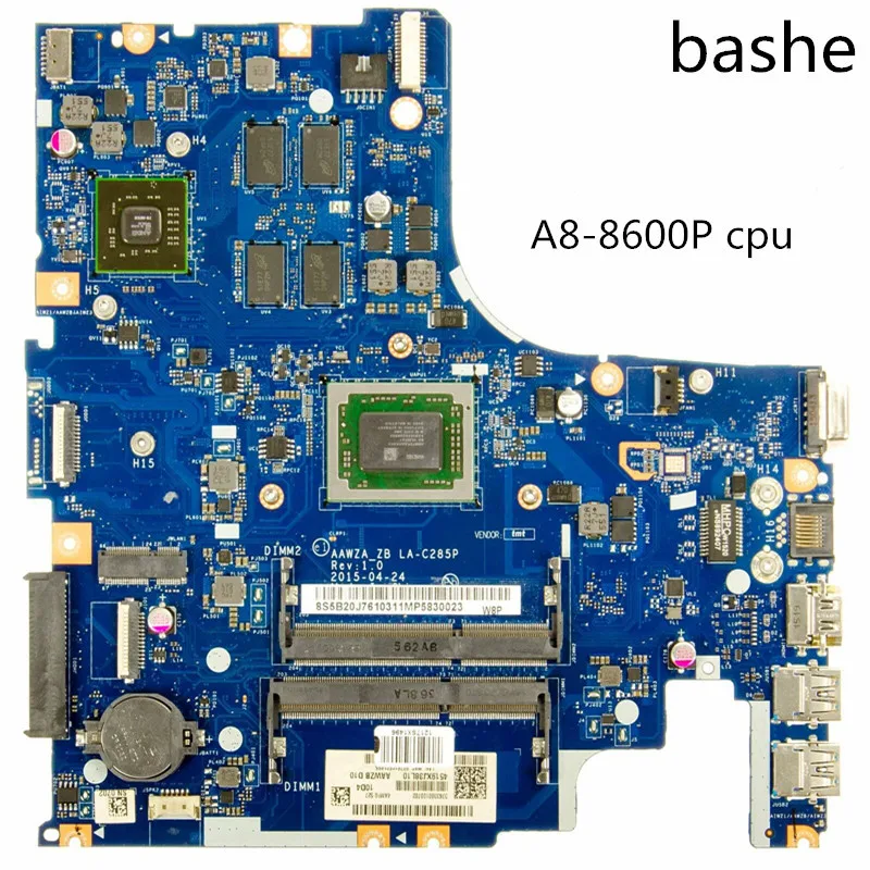 

For LENOVO 500-15ACZ laptop motherboard independent graphics Card A8-8600P CPU LA-C285P motherboard full test