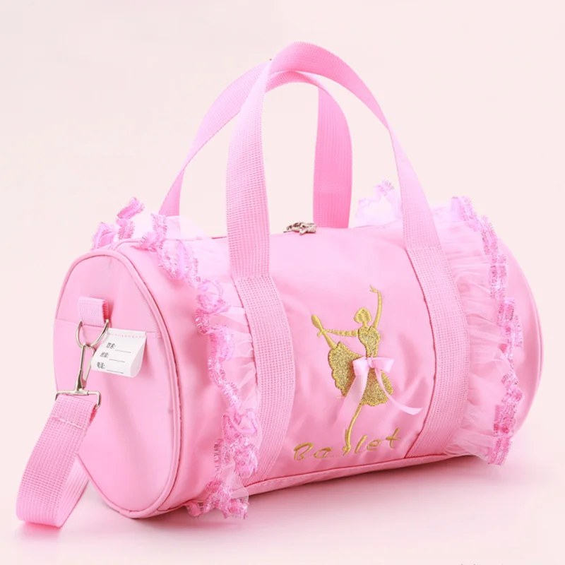 

Kid Ballet Bag for Children Ballerina Dance Bag for Kids Pink Gym Dancing Shoulder Bag Girls Ballet Dance Bags Lace