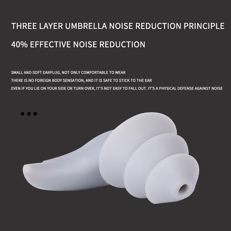 Earplugs Noise Reduction Protection For Sleeping Anti Earplug Swimming Sleep Cancelling Sound Insulation Soft Silicone Ear Plugs