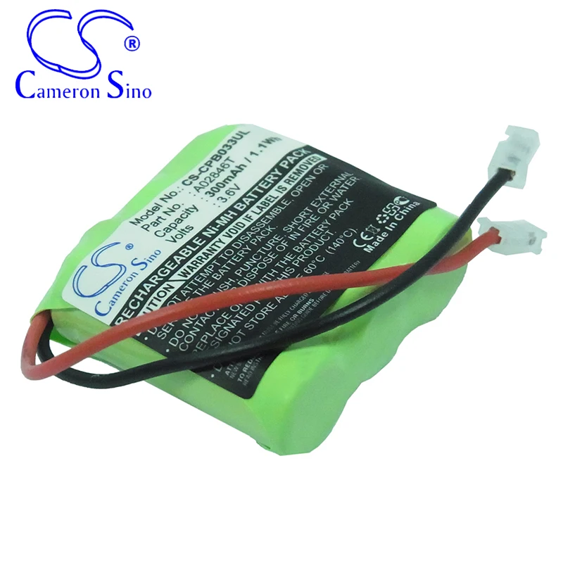 CameronSino Battery for Universal 2/3AAA x 3 fits Universal 2/3AAA x 3 Cordless phone Battery,Landline battery 300mAh 3.60V