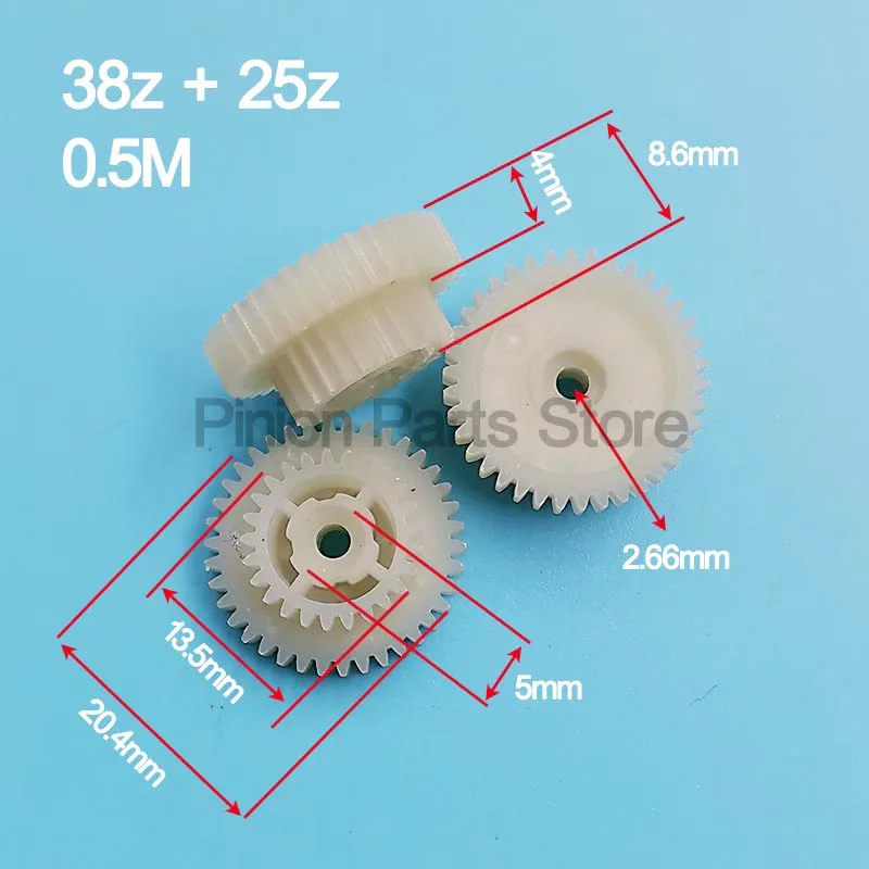 38252.5B 0.5M Toy Helicopter's Gear Big 38 Teeth 20mm Diameter Small 25 Tooth 13.5mm Aircraft Model Parts 38T+ 25T 2.6mm Hole