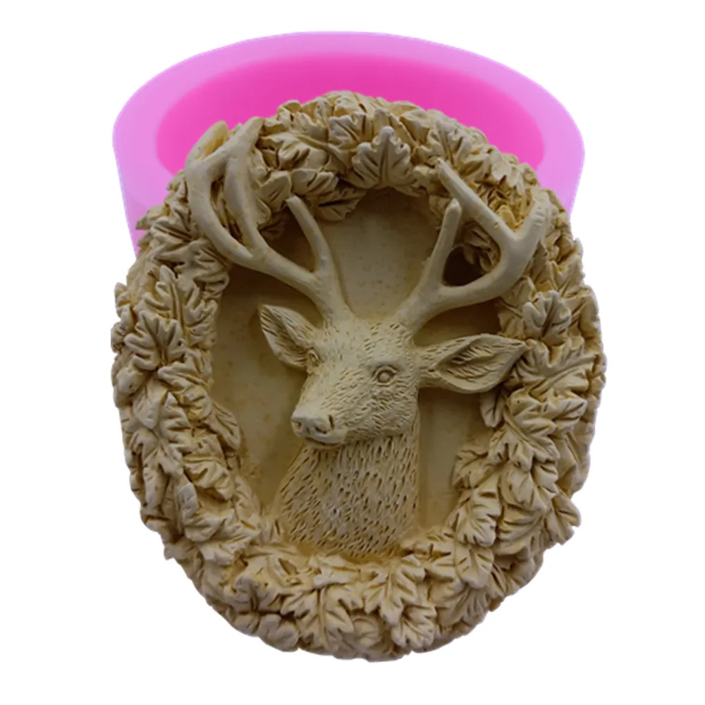 Deer Design Soap Silicone Mold for Soap Making  Mousse Cake Molds Aromatherapy Wax Gypsum Resin Crafts Mold