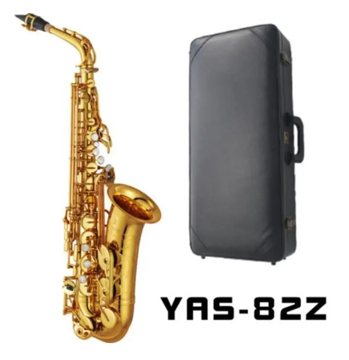 

1:1 Made in Japan 82Z Professional Alto Drop E Saxophone Gold Alto Saxophone with Band Mouth Piece Reed Aglet More Package