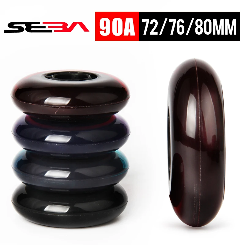 90A BOA เลือดสีแดงสีฟ้าสีเทาสีม่วง72 76 80Mm Roller Skates ล้อสำหรับ SEBA อินไลน์สเก็ต Patines สูง HV HL สไลด์เบรคสเก็ต