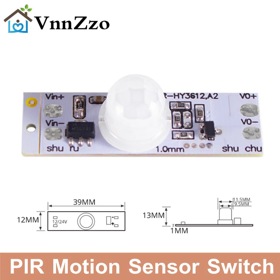 Interruttore sensore di movimento PIR DC 12V 24V modulo soffitto 3A induzione infrarossa sensore sensore rivelatore interruttore Controller per luce